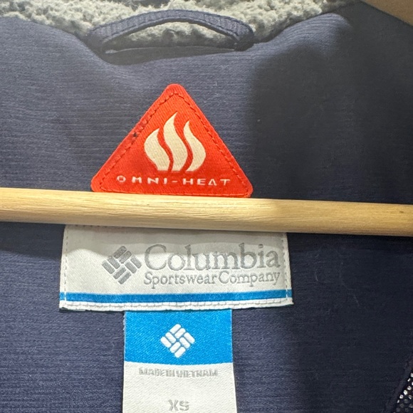 Women's Colombia Navy Hooded Parka Jacket - Picture 2 of 5